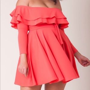 Orange /red rue 107 skater dress
